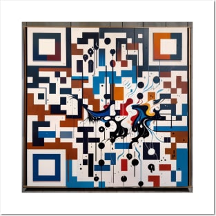 RickRoll QR Code Abstract Painting Posters and Art